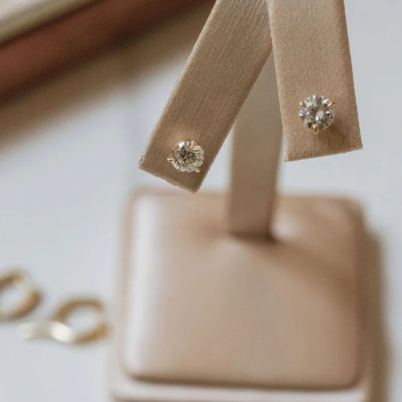 New Genuine Natural Diamond Stud Earrings Many Sizes .5 .75 1 2 3 4 carat Choose - Picture 4 of 6